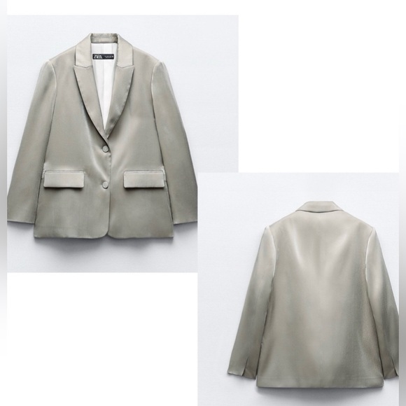 Metallic silver pant suit - Picture 3 of 7